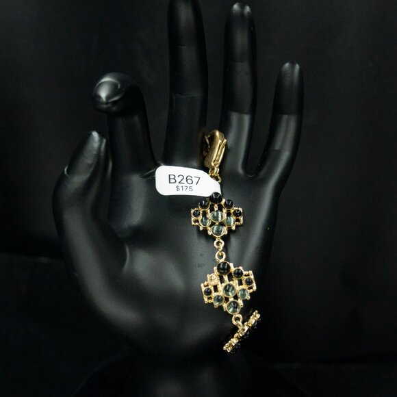 VENTURA SMOKY GLASS CABOCHON BRACELET - JBTCB1 - Picture 4 of 4